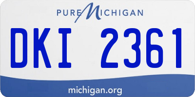 MI license plate DKI2361