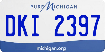 MI license plate DKI2397