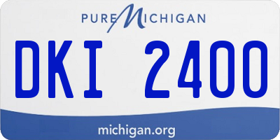 MI license plate DKI2400