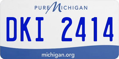 MI license plate DKI2414