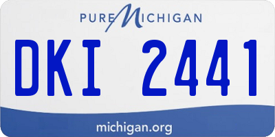 MI license plate DKI2441