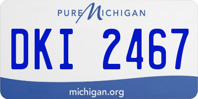 MI license plate DKI2467