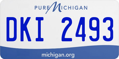 MI license plate DKI2493