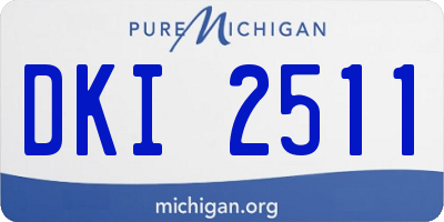 MI license plate DKI2511