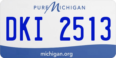 MI license plate DKI2513