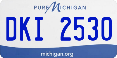 MI license plate DKI2530