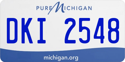 MI license plate DKI2548