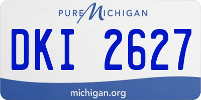 MI license plate DKI2627