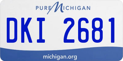 MI license plate DKI2681