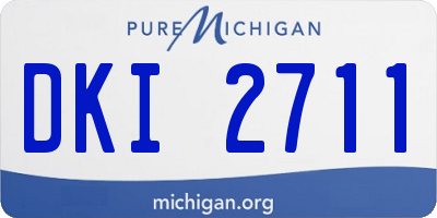 MI license plate DKI2711