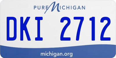 MI license plate DKI2712