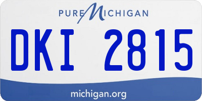 MI license plate DKI2815