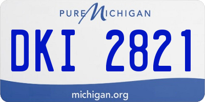 MI license plate DKI2821
