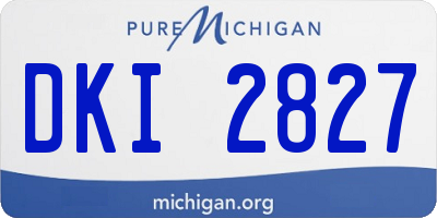 MI license plate DKI2827
