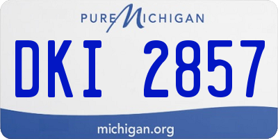 MI license plate DKI2857