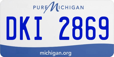 MI license plate DKI2869