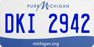 MI license plate DKI2942