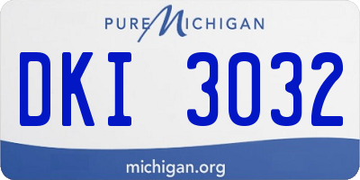 MI license plate DKI3032