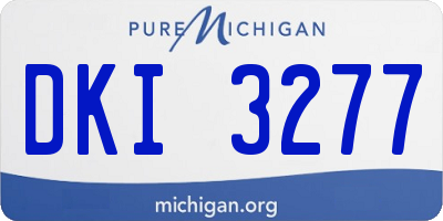 MI license plate DKI3277