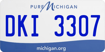 MI license plate DKI3307
