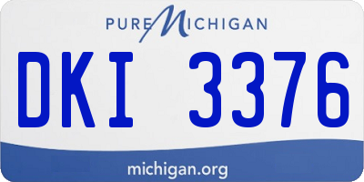MI license plate DKI3376