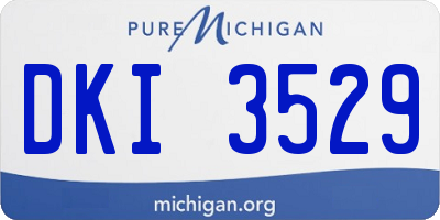 MI license plate DKI3529