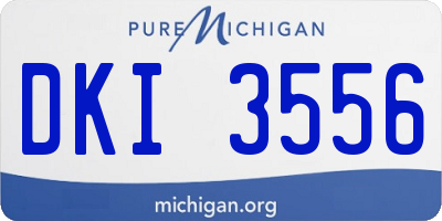 MI license plate DKI3556