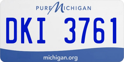 MI license plate DKI3761