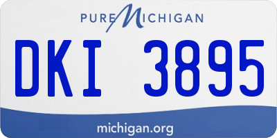 MI license plate DKI3895