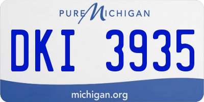 MI license plate DKI3935