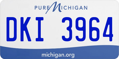 MI license plate DKI3964