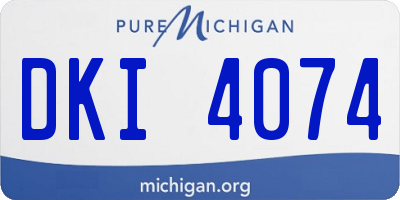 MI license plate DKI4074