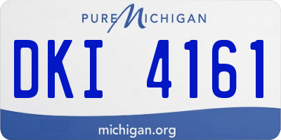 MI license plate DKI4161