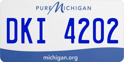 MI license plate DKI4202