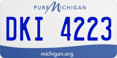 MI license plate DKI4223
