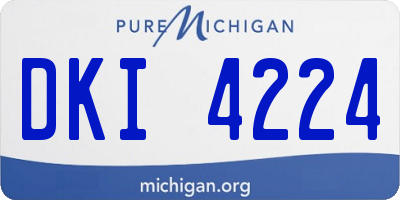 MI license plate DKI4224