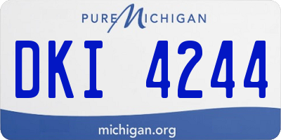 MI license plate DKI4244