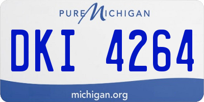 MI license plate DKI4264