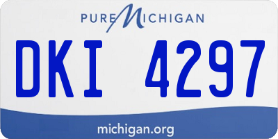 MI license plate DKI4297