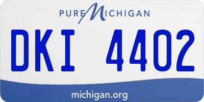 MI license plate DKI4402