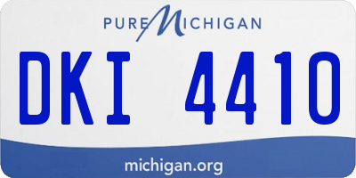 MI license plate DKI4410