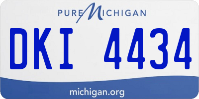 MI license plate DKI4434