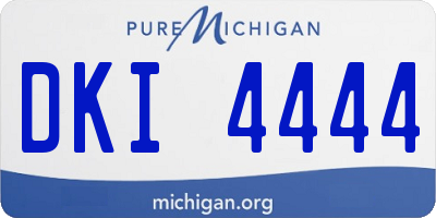 MI license plate DKI4444