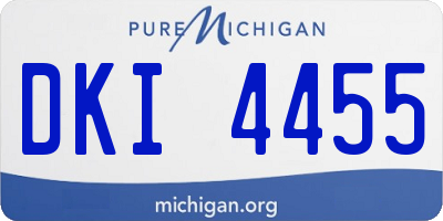MI license plate DKI4455