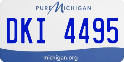 MI license plate DKI4495
