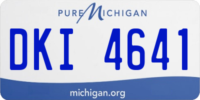 MI license plate DKI4641