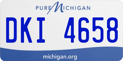 MI license plate DKI4658
