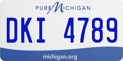 MI license plate DKI4789