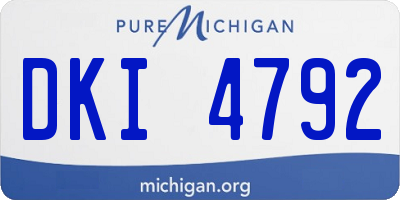 MI license plate DKI4792