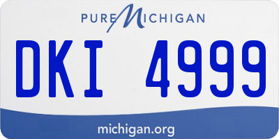 MI license plate DKI4999